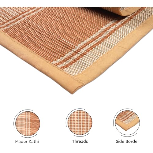 Image of Encasa XO Dining Table Runner 4 Seater, Handcrafted Madurkathi River Grass