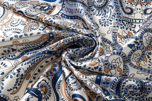 Image of 35 inch Men's Silk Cowboy Scarf - Oversized Western Bandana Neckwear, Large Square Scarf with Gift Packaging