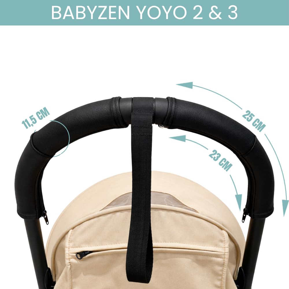 PROTEC TIF | Housses en similicuir compatibles avec le guidon Babyzen YOYO 2 et YOYO 3