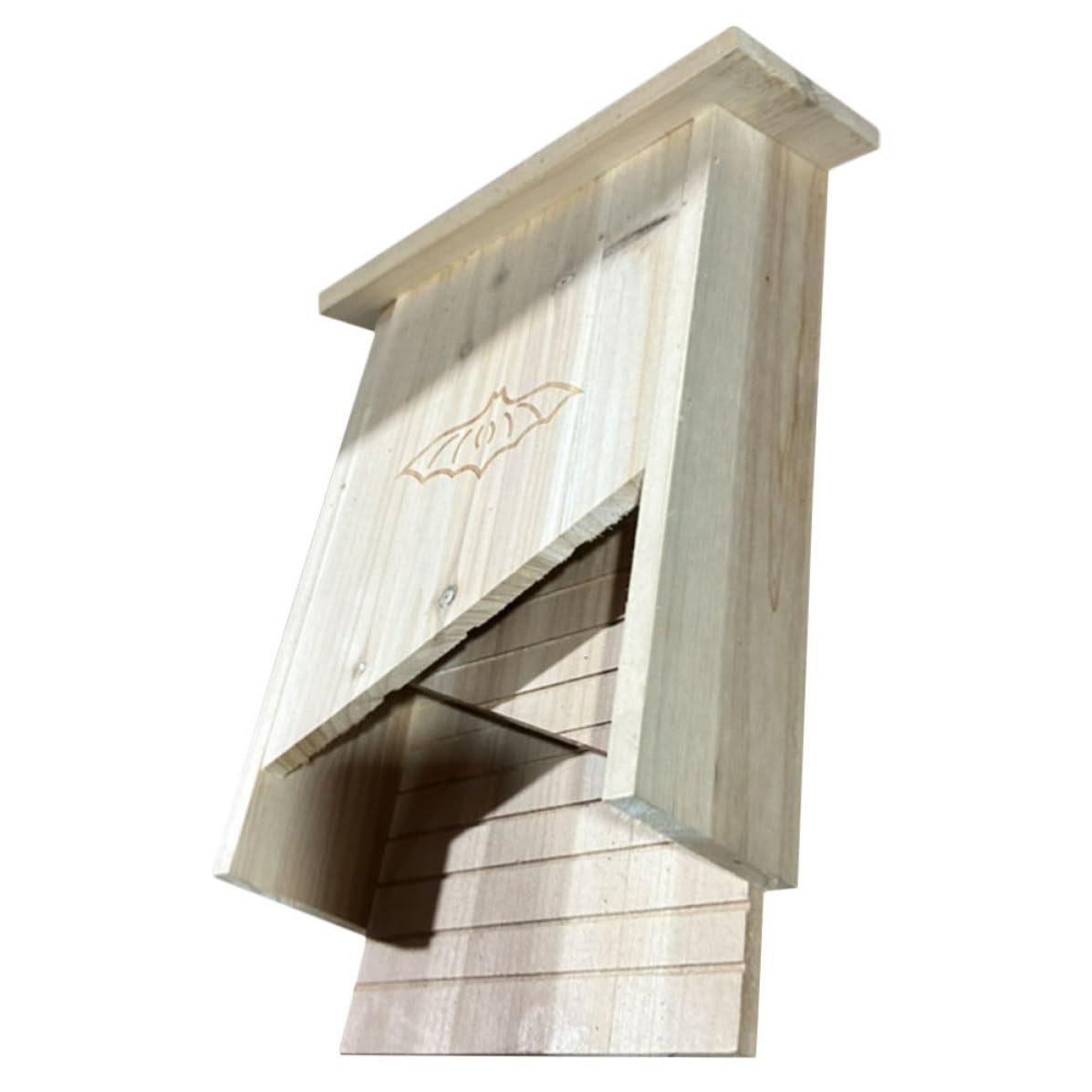 INOOMP Handgefertigtes Fledermaushaus mit Einfachem Design und Vielseitiger Nutzung für Außenbereich als Dekorativer Unterschlupf im Garten