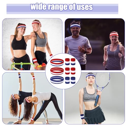 Ggstddup HFFLWZSCUE4852 9Pcs Sweatband Set, Sports Headband And Wristbands thumb #6
