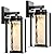 LED Dusk to Dawn Outdoor Light Fixtures - 2 Packs Modern Porch Lighting with Attractive Glass, 13W 3000K LED Exterior Sconce Wall Mount with Photocell Sensor for House Front Garage Door, Waterproof