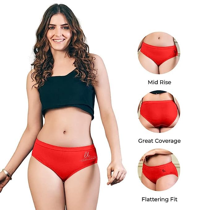 Image of Mid Rise Hipster Panties Pack of 3 | Panties for Women Combo Pack - PED1001