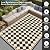 HUGEAR Outdoor Rug for Patios Clearance,Waterproof Mat,Large Outside Carpet,Reversible Plastic Straw Camping Rugs,Rv,Porch,Deck,Camper,Balcony,Backyard (8x10,Checkered/Black&Beige)