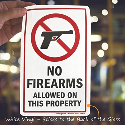 Sticker vitre No Firearms Allowed pour interdire les armes - 2
