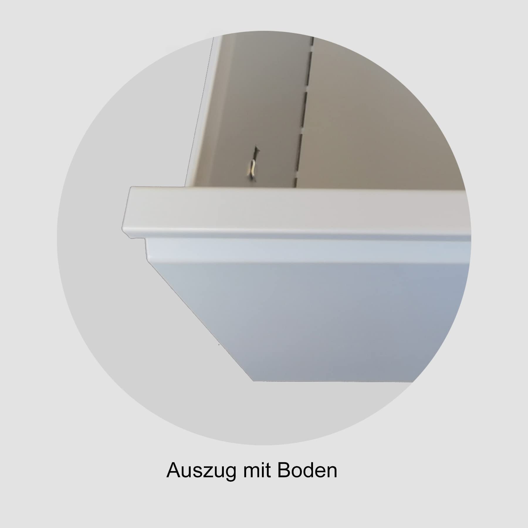 Schrank & Stuhl Hängeregisterschrank doppelbahnig – Hängemappenschrank mit 4 Schüben für DIN A4, abschließbar, Lieferung komplett montiert, 132 x 76 x 62 cm, Grau