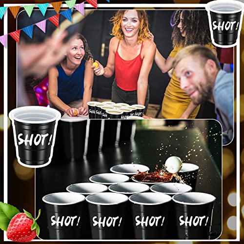 200 Pieces Disposable Shot Glasses 2 Oz Shot Cups Plastic Party Favor Cups For Birthday Bachelorette Holiday Party Drinking Serving Snacks Samples Condiments And Tastings (Black) #TOP4