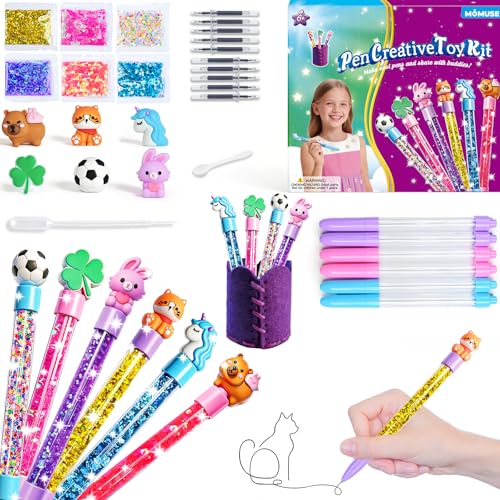 MOMUSE Fabrique a Stylo avec Pot à Stylos DIY, Cadeau 6 7 8 ans, Atelier Creatif Enfant, Kit Couture, Jouet Créatif Filles 9 10 11 12 Ans, Cadeaux Anniversaire, Pâques, Noël Enfants 6-12 Ans