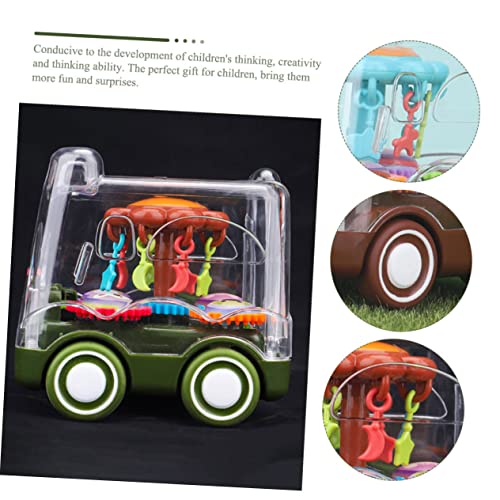 ibasenice 4 Peças De Brinquedos Educativos Para Brinquedos Pré-Escolares Mini Ônibus Escolar Brinque