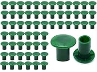 KAHEIGN 60Pcs Schutzkappen für Gartenrohre, 3cm Gummi Rohrkappen Garten Rohr Schutzkappen Rohrkappen für den Garten im Freien (grün)