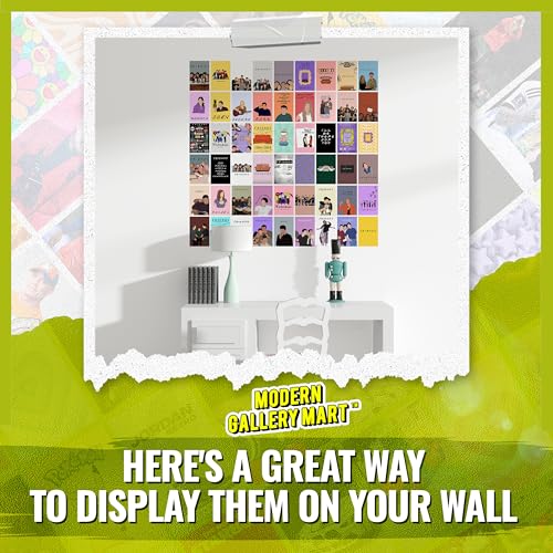 Image of Pack of 54 Friends Wall Collage Kit Posters - 4 x 6 Inches Posters for Wall Decoration - Wall Art For Bedroom, Office, Living room, Dorm room - Glue Dots Included