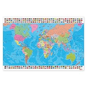 Spirit Schreibtischunterlage Schreibtisch Auflage Schreib Unterlage Weltkarte 60 x 40cm