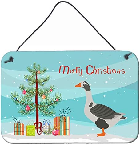 Caroline's Treasures BB9262DS812 West of England Goose Christmas Wall or Door Hanging Prints, Teal Aluminum Metal Sign Kitchen Wall Bar Bathroom Plaque Home Decor, 8x12, Multicolor image 2
