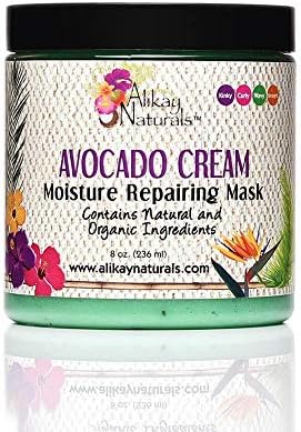 Alikay Naturals Avocado Moisture Cream Hair Mask Hair Cream With Beta-Carotene Vitamins B, C, E & Healthy Fats| 8 Oz