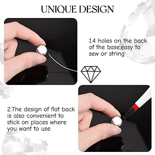 URROMA 60pcs 6 Styles Sew on Rhinestones with Claw - Image 2