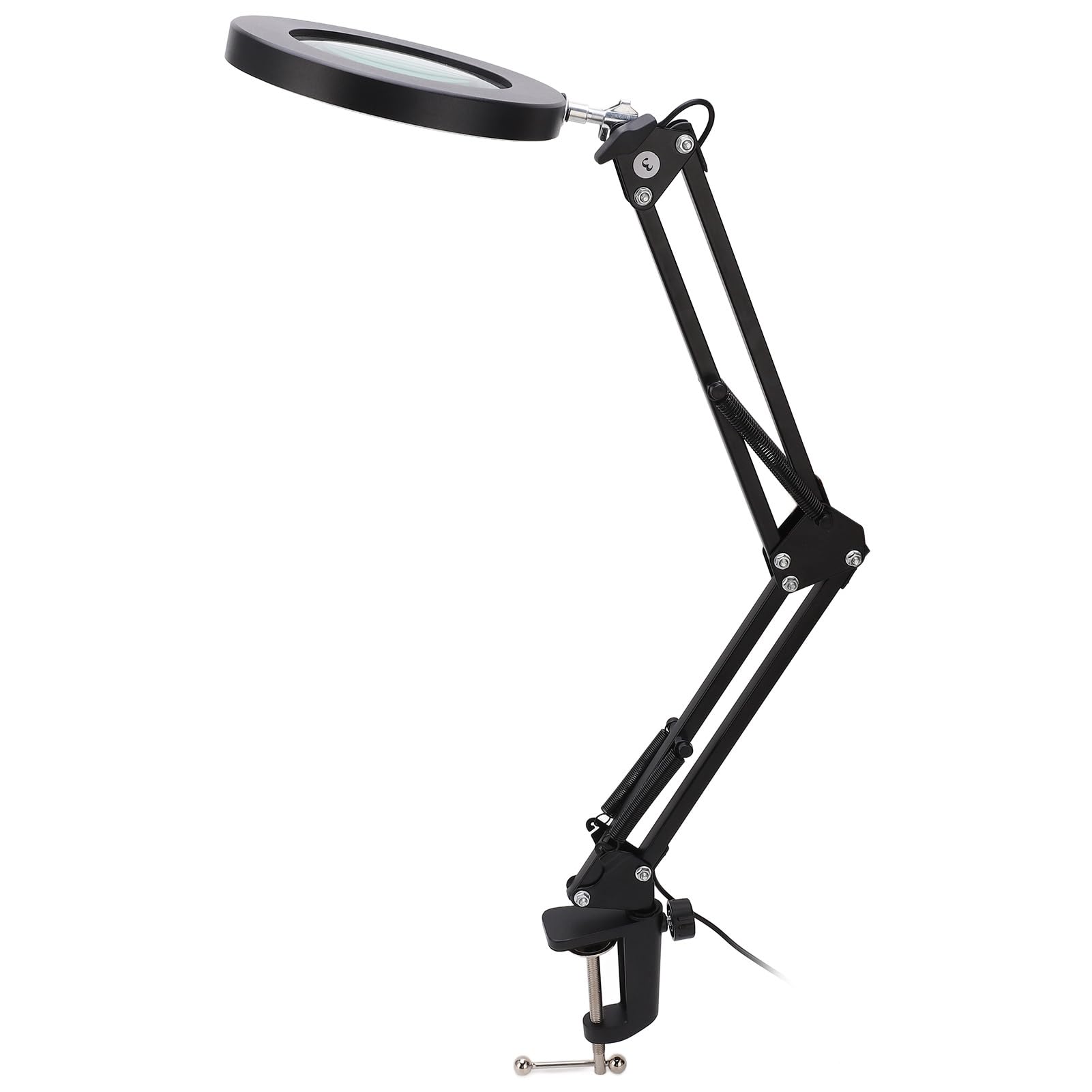 Hidyliu Lupa LED 5X con Clip y Brazo Flexible 3 Modos de Color para Lectura y Modelismo Vidrio