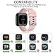 Vancle bands for Fitbit Versa 2 / Fitbit Versa SE/Fitbit Versa Lite Smartwatch for Women Men, Sports Replacement Wristband Strap for Fitbit Versa Watch,Starlight/MilkTea/Violet Smoke/Nude Pink Small