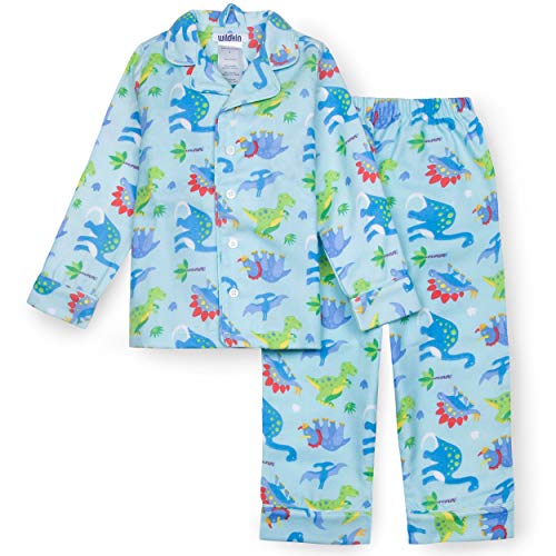Wildkin Kid's Dinosaur Land, Blue, Size 8