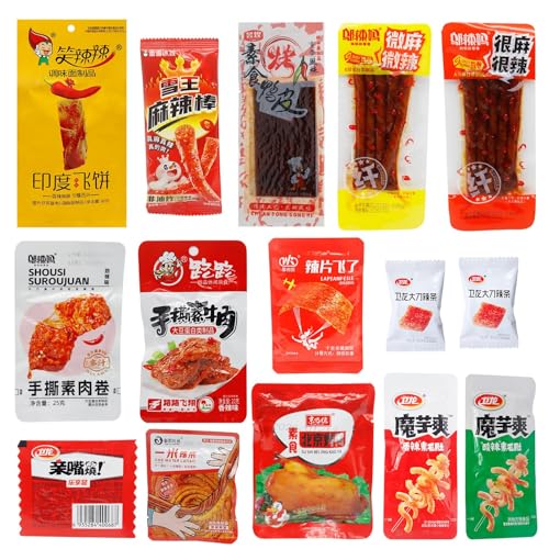 Latiao Latio Chinese Snack mit Verschiedenen Geschmacksrichtungen Chinesische Würzige Snacks Würzig Gewürzte Snacks Chinesische Lebensmittel Klassische Hot Strips fürs Büro Partys