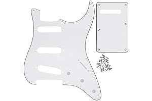 3-Ply White Pickguard with Backplate Set