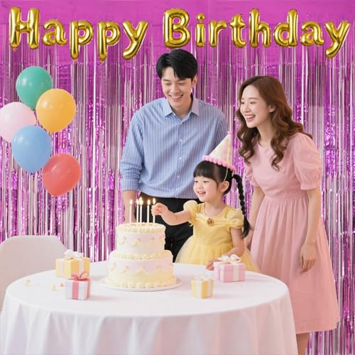 Purple Party Decorations Party Door Decorations Purple Birthday Wedding Metallic Streamers Engagement Holiday Graduation Ceremony Decorative Props Dance Party Celebration 2pack - Image 6