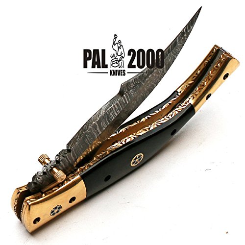 PAL 2000 KNIVES POC-8735 Handmade Damascus Steel 10 Inches Hunting folding Knife
