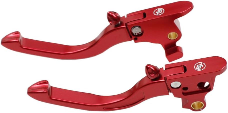 POWER JAMES Red Front Clutch Brake Shift Levers, Hand Controls, Compatible with Harley Davidson 2018-25 Softail, Breakout Low Rider Fat Boy Street Bob FXDR 114