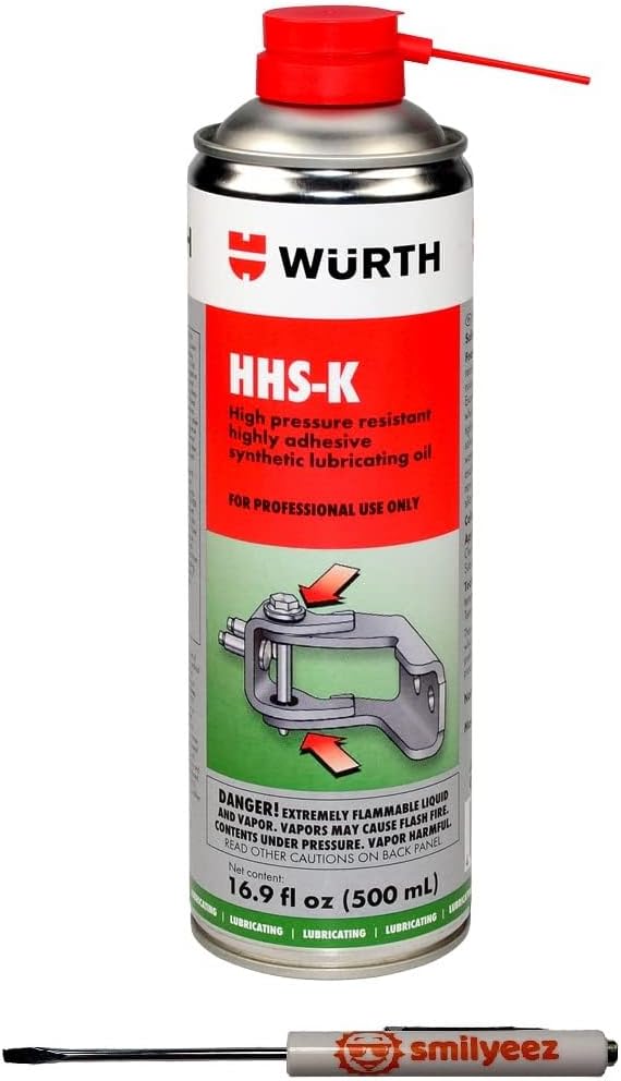 Listing for Wurth HHS-K Hinge Lubricant aerosol can 500 mL (1 Can) with Smilyeez Pocket Screwdriver