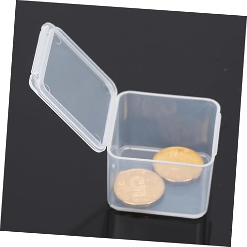 Miniatura 3 de USHOBE 50 Uds. Organizador Rectángulo Contenedor de Almacenamiento Transparente Contenedor de Joyería Contenedor Cuadrado para Uñas Caja de