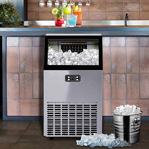 Máquina Comercial para Fabricar Hielo de 100lbs/24h con Cubos Transparentes miniatura 7