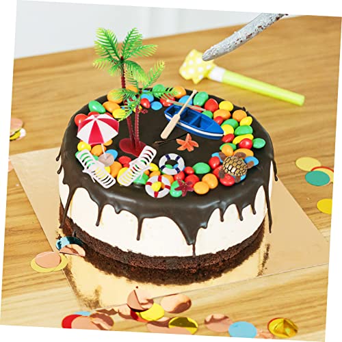 BESTOYARD 30 Pçs Enfeites De Decoração De Bolo Decorações De Sereia Decorações De Bolo De Praia Deco