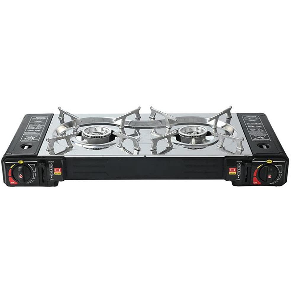 Buy 2burner stove with piezo ignition, double stove cassette stove