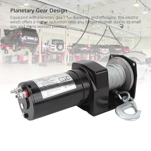 Cabrestante eléctrico FLEXMAN 2000Lbs DC12V con control remoto miniatura 5
