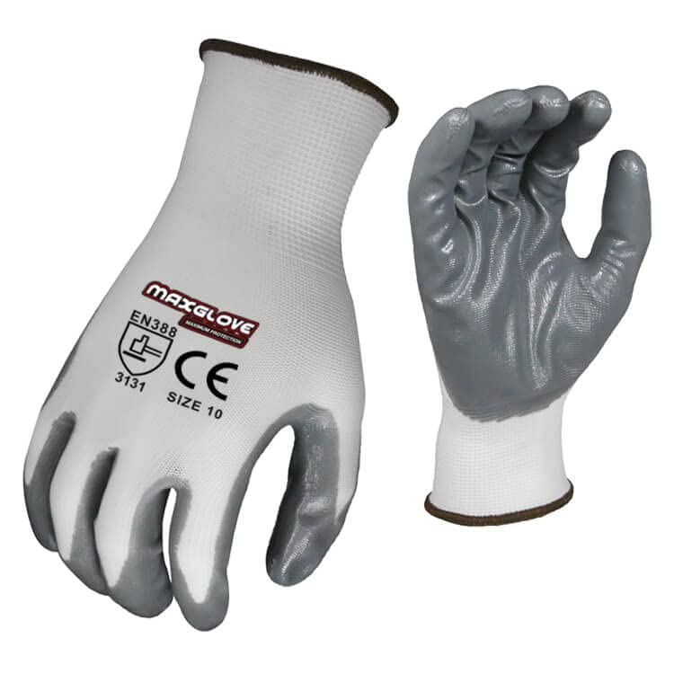 Adaamya® - 05 pair Reusable Industrial Hand Gloves Rubber Latex Coating Anti Slip & Heat Resistant Gloves, White & Grey (5) (B09XWW3CB5) Amazon Price History, Amazon Price Tracker
