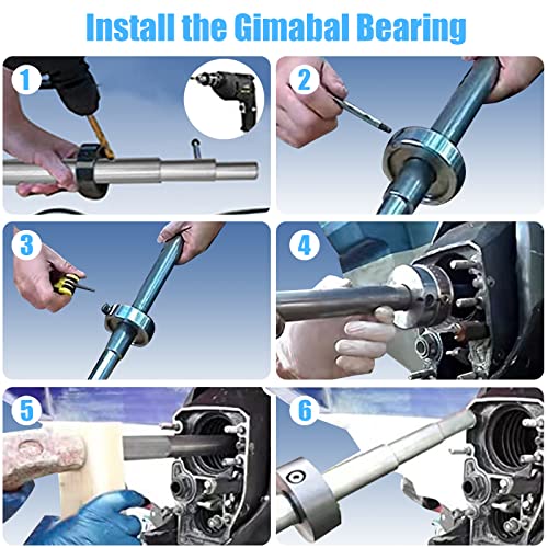 Image of BESTOOL Gimbal Bearing Puller and Installer, Mercruiser Alignment Tool Set | Heavy-Duty Carbon Steel, Removes And Installs Bearings, Fits Mercruiser Alpha, Alpha 1, MR, Bravo, Omc And Volvo