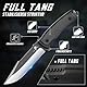 Purple Dragon Outdoor Messer Survival,Feststehendes Jagdmesser aus D2 Stahl,Fung Tang Outdoormesser mit 13CM G10 Griff, Kydex Scheide für Camping (Schwarz)
