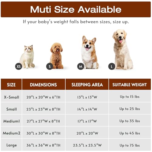 JOLLYVOGUE Small Dog Bed, Calming Soft Anti-Anxiety Donut Cat Bed, Washable Round Fluffy Cushion for Small and Medium Pets (20") - Image 7