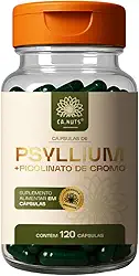 Psyllium em Cápsulas + Piccolinato de Chromo em cápsulas Premium Ca.nuts - Suplemento alimentar, Regulador intestinal (1 caixa - Para 30 dias (120 Cápsulas))