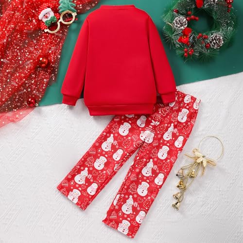 Image of Little Girls Outfits 2 Piece Toddler Long Sleeve Sweatshirt Leggings Pants Fall Winter Clothing Set 2-10 Years