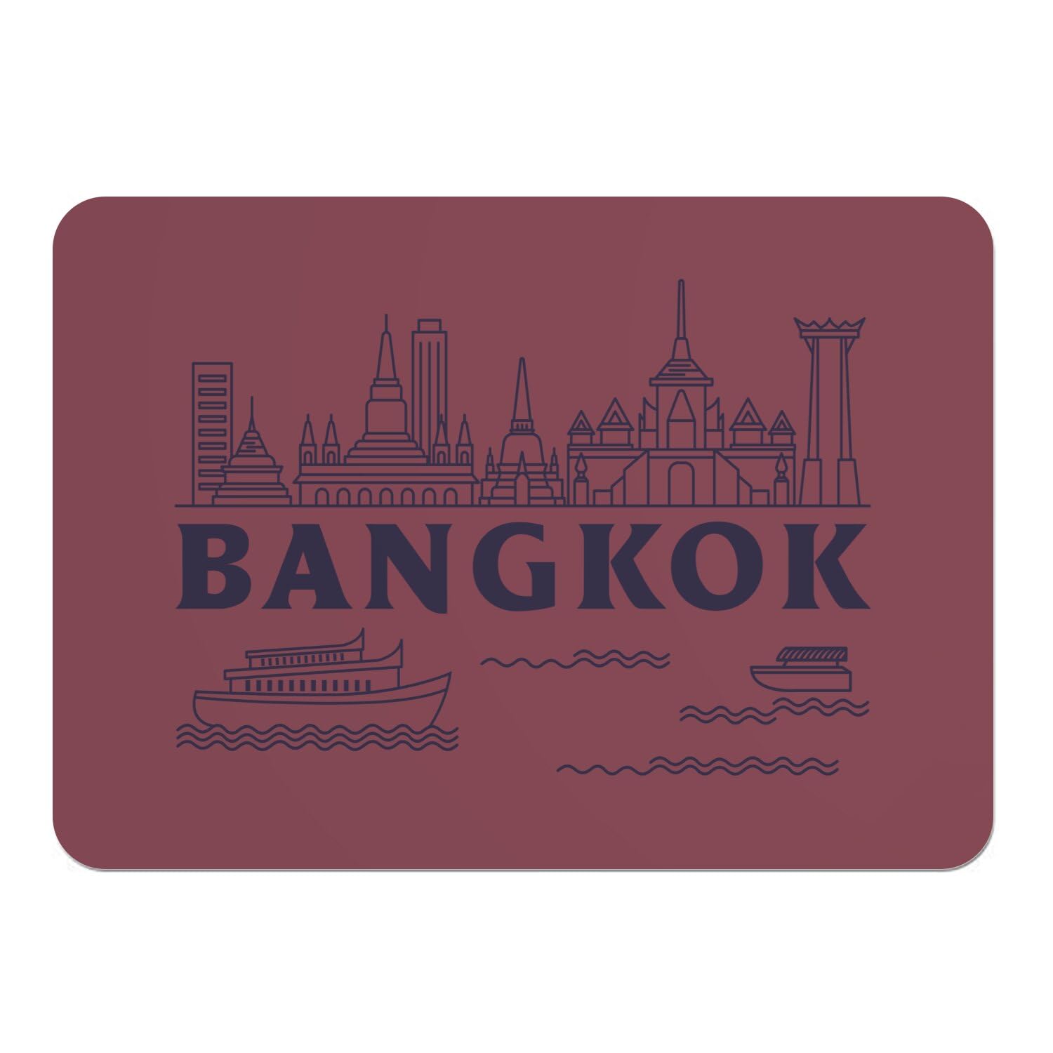 Sets de table liège rouge Bangkok napperons souples repas