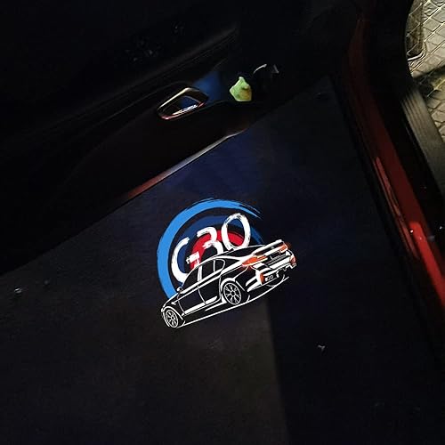 Miniatura 5 de uuakarin 2 luces con logotipo para puerta de automóvil compatibles con BMW Serie 5 G30 520 530 540 518 525, accesorios de automóvil, luz LED de