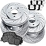 PowerSport Front Rear Brakes and Rotors Kit |Front Rear Brake Pads| Brake Rotors and Pads| Ceramic Brake Pads and Rotors |fits 2002-2005 Audi A4 Quattro, 2002-2006 Audi A4