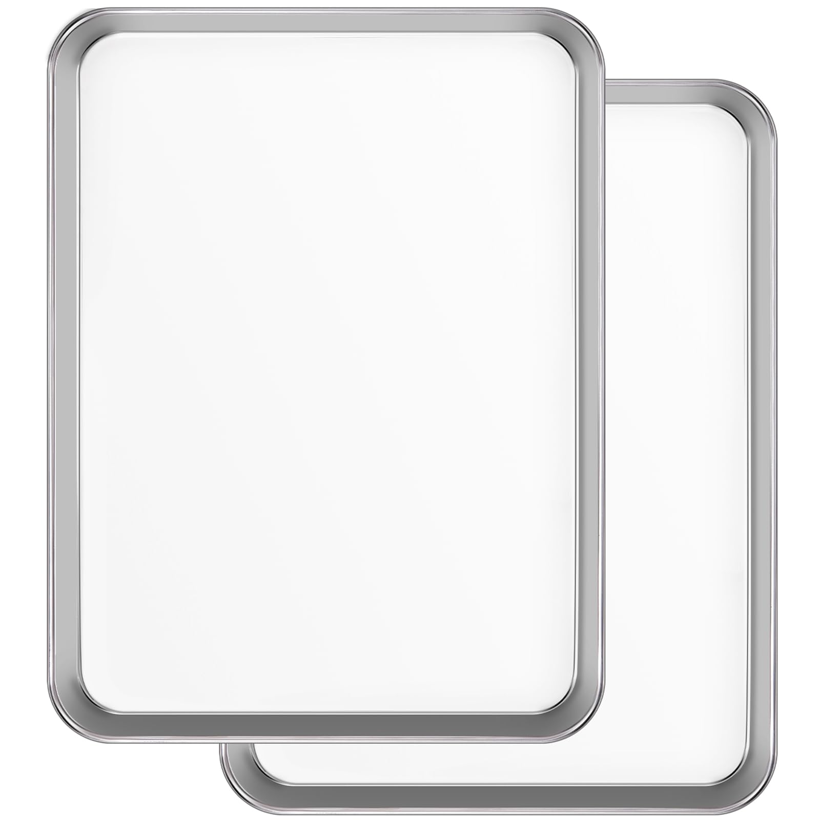 Premium Edelstahl-Backbleche, 2-teiliges Set, langlebige und gesunde Backbleche, ideal für Kekse, Braten, Grillen im Ofen (2 Stück, 50,8 x 35,6 cm)