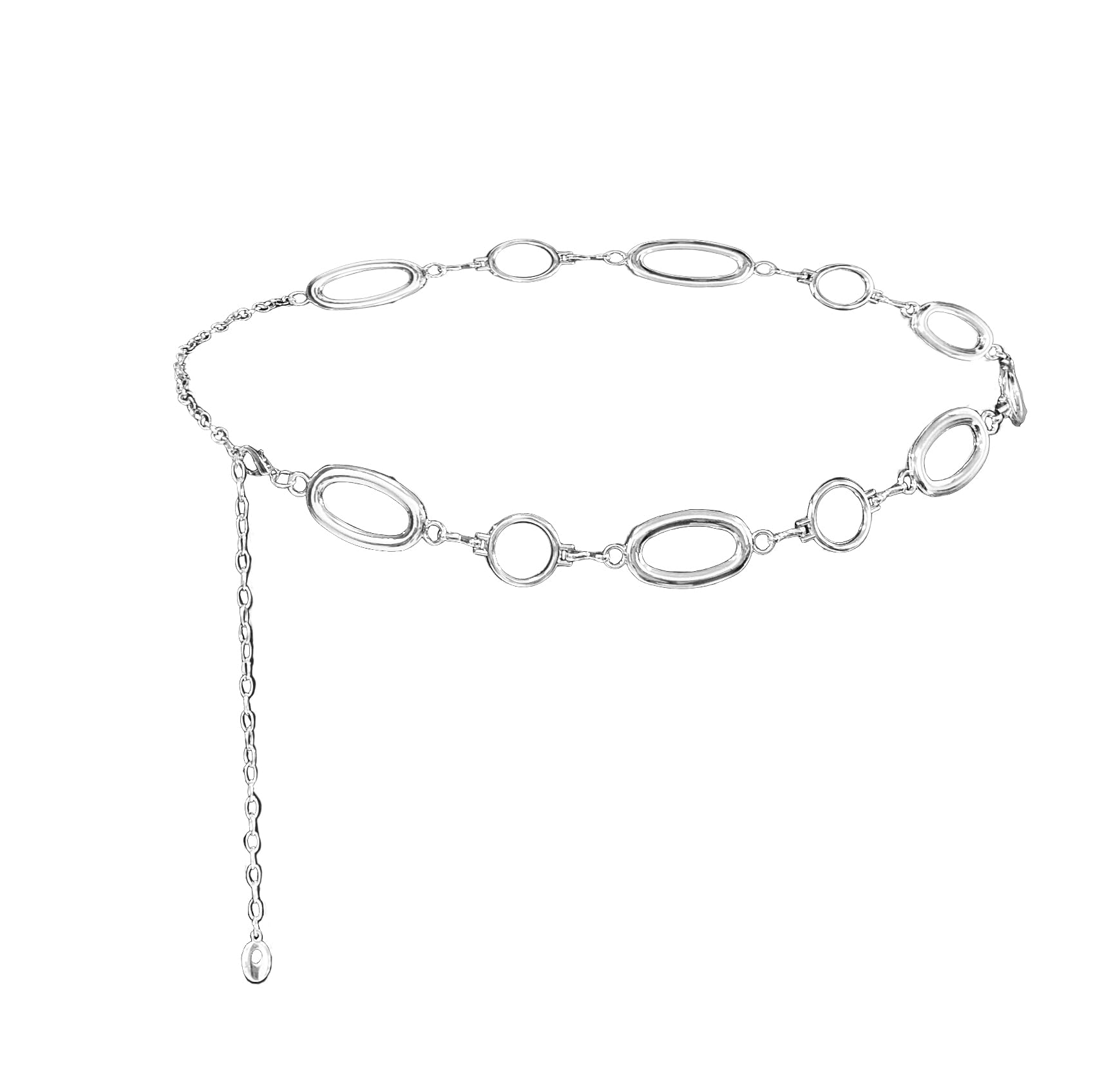 eyraevor Waist Chain Belt Women Circle O-Ring Metal Link Body Chains Plus Size Gold Tone Chain Belt Fashion Waist Jewelry for Dress-picture-13