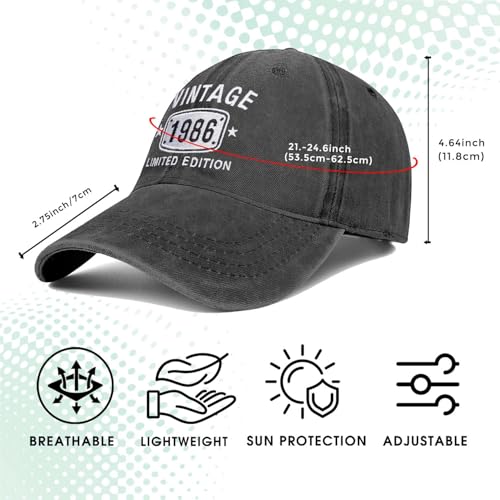 Image of 40th Birthday Gifts for Men Women Hats 1985 Vintage Hat 40 Embroidered Baseball Cap