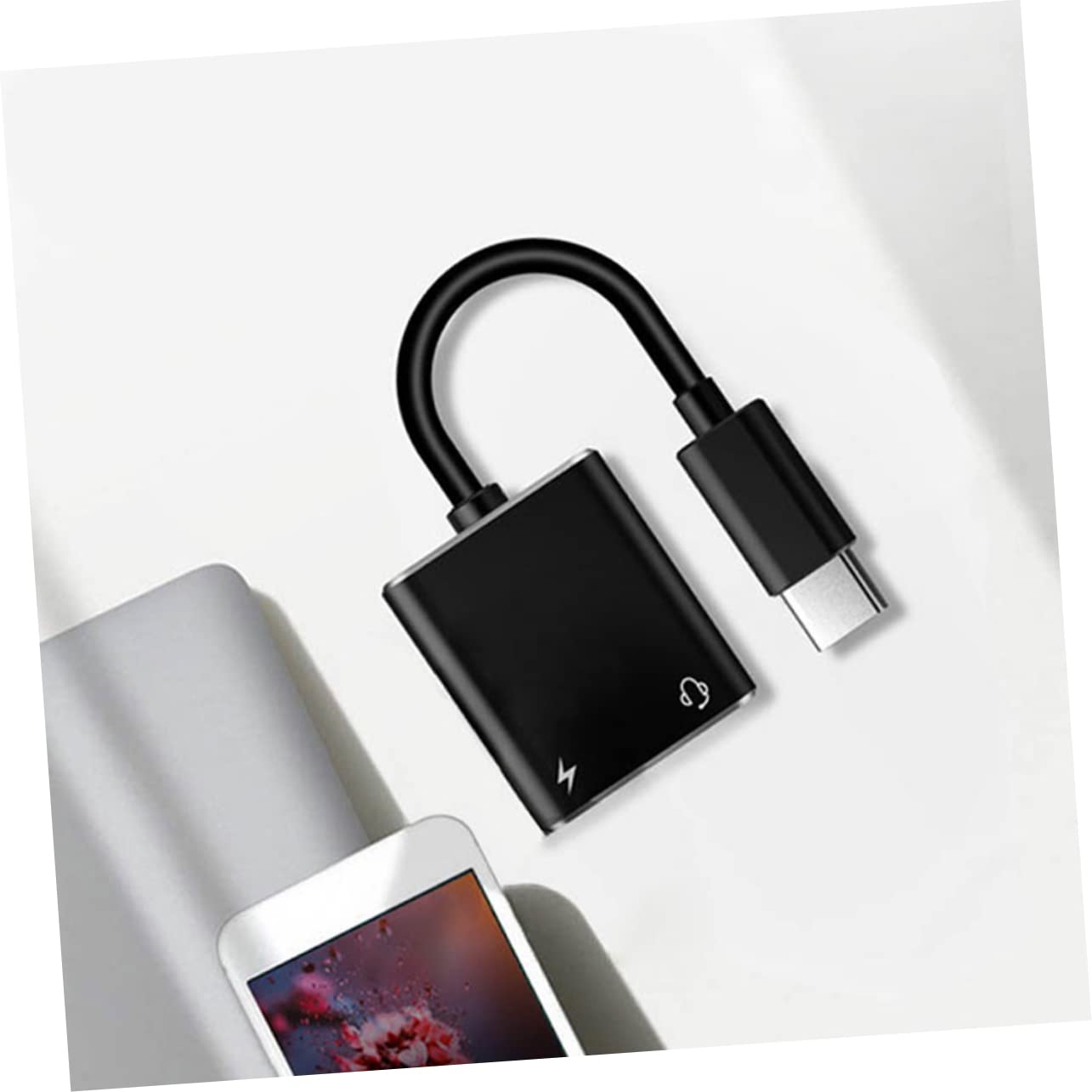 Mikikit 5pezzi Usb c Jack Adattatore Audio Convertitore Splitter Per Cuffie e Microfono Design Compatto e Compatibile Smartphone e Laptop