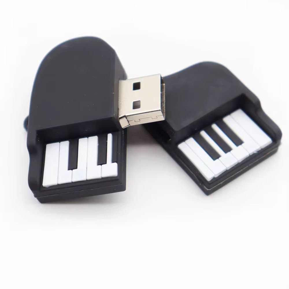 Premium Piano Shape USB Flash Drives, 2.0, Upto 10mbps, Silicon Rubber Material, Grade A Quality Chip, Music Lovers, Gifting Pen Drive, Designer Drives (128, GB)