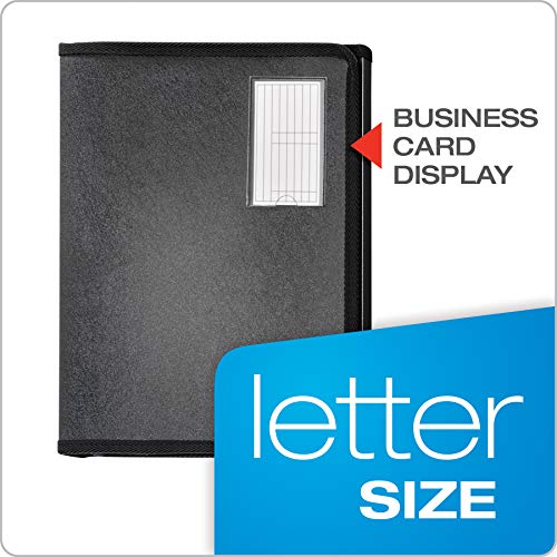 Cardinal Easel Showfile Presentation Book, 20 Pockets, Holds 40 Letter-Size Sheets, Horizontal Display, Customizable Cover, Black (52132) #TOP5