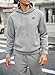 JMIERR Herren 2 Pcs Jacquard Sweatsuit Outfits Hoodie Sweatshirt & Joggers Sweatpants Set Trainingsanzug,Grau XL