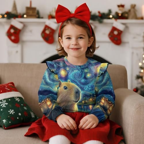 Toddler Girls Sweatshirts Size 1-8T Kids Graphic Long Sleeve Crew Neck Sweatshirts Shirt2